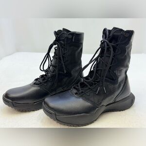 Women's Black Lace-Up Tactical Boots